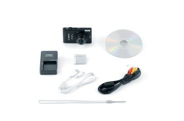 Image of Canon PowerShot ELPH 300 HS 12.1 MP Digital Camera, Black Included Accessories