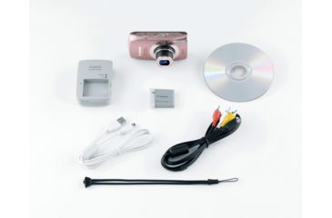 Image of Canon PowerShot ELPH 500 HS 12.1 MP Digital Camera, Pink Included Accessories