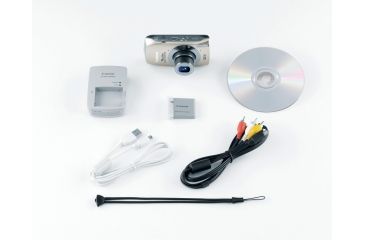 Image of Canon PowerShot ELPH 500 HS 12.1 MP Digital Camera, Silver Included Accessories