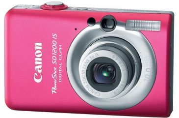 Image of Canon PowerShot SD1200 IS 10.0 Megapixel Digital Camera Kit Pink 3450B001