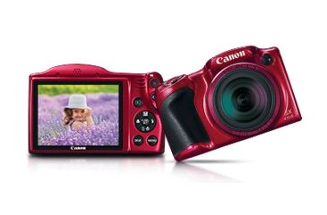 Image of Canon PowerShot SX410 IS Camera Kit with  20.0 Megapixel sensor and Canon DIGIC 4+ Image Processor, Red 0108C001