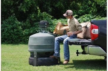 Image of Capsule 800 Lb Feeder, Green, Holds 800lbs of feed, CAP-800