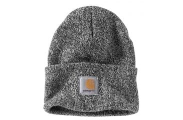 Image of Carhartt Acrylic Watch Hat for Mens, Black/White, One Size Fits All A18-019-OFA