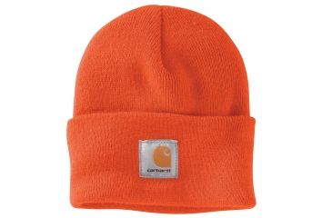 Image of Carhartt Acrylic Watch Hat for Mens, Brite Orange, One Size Fits All A18-BOG-OFA
