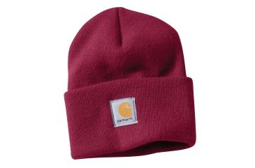 Image of Carhartt Acrylic Watch Hat for Womens, Raspberry, One Size Fits All WA018-654-OFA