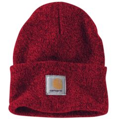 Image of Carhartt Acrylic Watch Hat - Mens, Red/Navy, One Size A18-648-OFA