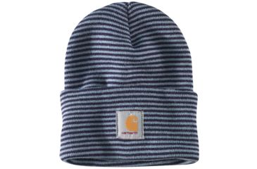 Image of Carhartt Acrylic Watch Hat - Mens, Steel Blue/Navy Stripe, One Size, A18-I14--OFA