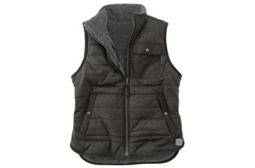 Image of Carhartt Amoret Flannel Lined Vest - Womens, Peat, S-REG, 102750-306-REG-S