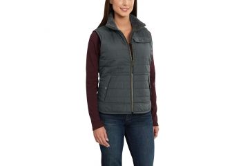 Image of Carhartt Amoret Sherpa Lined Vest for Womens, Elm, Extra Small/Regular 102750-305-REG-XS