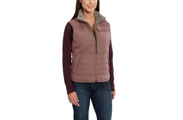 Image of Carhartt Amoret Sherpa Lined Vest for Womens, Burlwood, Extra Small/Regular 102750-667-REG-XS