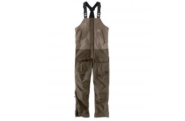 Image of Carhartt Angler Bib Pants - Mens, Desert/Driftwood, M-REG 102984-254-REG-M
