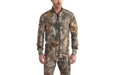 Image of Carhartt Base Force Extremes Cold Weather Camo Quarter Zip for Mens, Realtree Xtra, 3XL/Tall 102224-977-TLL-3XL