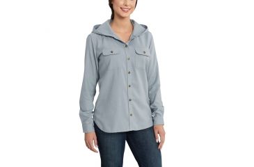 Image of Carhartt Belton Solid Shirt for Womens, Light Chambray, Small/Regular 102918-987-REG-S