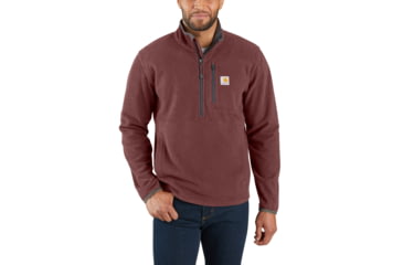 Image of Carhartt Bentzen Half Zip Fleece - Mens, Dark Cedar Heather, Large, 103831-228-REG-L