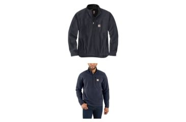 Image of Carhartt Bentzen Half Zip Fleece - Men's, Black Heather, Navy Heather