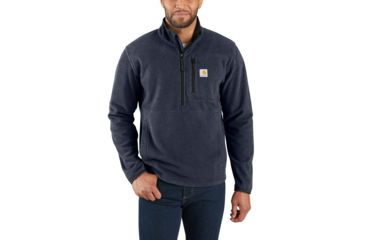 Image of Carhartt Bentzen Half Zip Fleece - Mens, Navy Heather, Large, 103831-981-REG-L