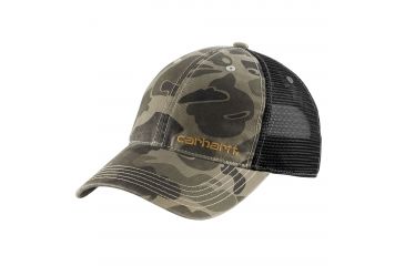 Image of Carhartt Brandt Camo Mesh Back Cap - Mens, Burnt Olive Camo, One Size 101194-379-OFA