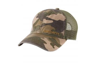 Image of Carhartt Brandt Cap for Mens, Rugged Khaki Camo, One Size Fits All 101194-294-OFA