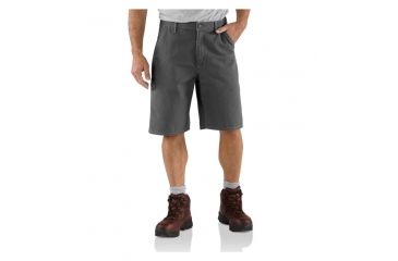 Image of Carhartt Canvas Utility Short - Mens-Charcoal-30 Waist