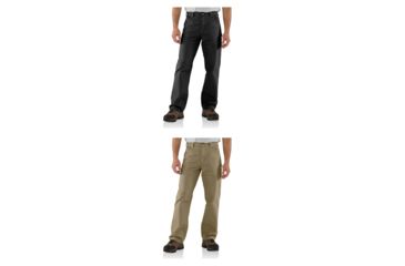 Image of Carhartt Canvas Work Dungaree - Men's, Black, Dark Khaki
