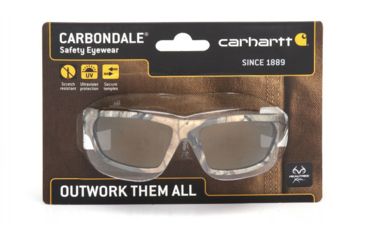 Image of Carhartt Carbondale Safety Glasses w/Antique Bronze Lens, Realtree, CHRT290DCC