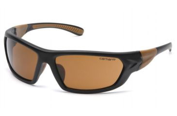 Image of Carhartt Carbondale Safety Glasses w/Bronze Lens, Black/Tan, CHB218DCC