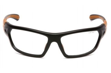 Image of Carhartt Carbondale Safety Glasses w/Clear Lens, Black/Tan, CHB210DCC