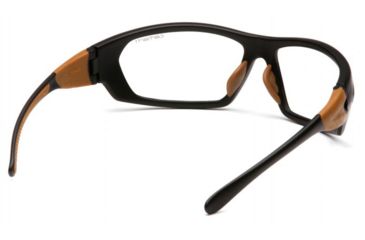 Image of Carhartt Carbondale Safety Glasses w/Clear Lens, Black/Tan, CHB210DCC