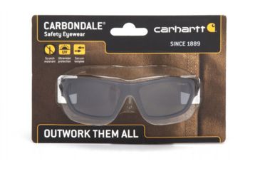 Image of Carhartt Carbondale Safety Glasses w/Gray Lens, Black/Tan, CHB220DCC