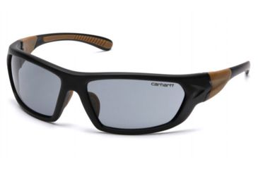 Image of Carhartt Carbondale Safety Glasses w/Gray Lens, Black/Tan, CHB220DCC