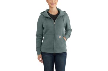 Image of Carhartt Clarksburg Full Zip Hoodie - Women's, Balsam Green Heather, Extra Large, 102788-G03-REG-XL