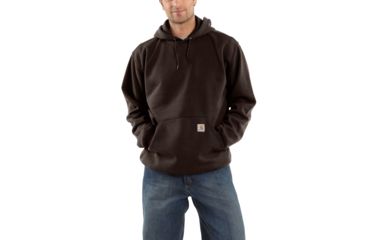 Image of Carhartt Midweight Hooded Pullover Sweatshirt - Men's, Dark Brown, Small/Regular, K121-DKB-REG-SML