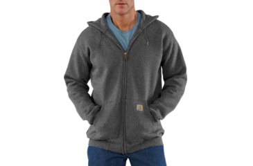 Image of Carhartt Midweight Hooded Zip-Front Sweatshirt - Men's, Charcoal Heather, 3XL/Regular, K122-CHH-REG-3XL