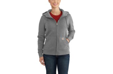 Image of Carhartt Clarksburg Full Zip Hoodie for Womens, Asphalt Heather, 2XL/Regular 102788-058-REG-XXL