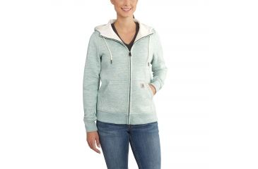 Image of Carhartt Clarksburg Full Zip Hoodie for Womens, Sea Glass Space Dye, Large/Regular 102788-335-REG-L