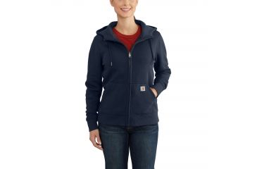Image of Carhartt Clarksburg Full Zip Hoodie for Womens, Navy, Medium/Regular 102788-412-REG-M