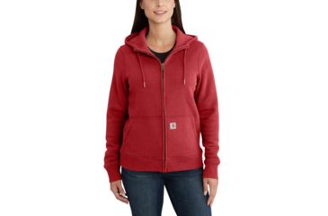 Image of Carhartt Clarksburg Full Zip Hoodie for Womens, Dark Crimson Heather, 2XL/Regular 102788-602-REG-XXL