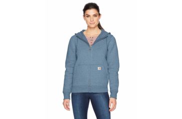 Image of Carhartt Clarksburg Full Zip Hoodie Regular - Womens, Steel Blue Heather, Large, 102788-458-L-REG