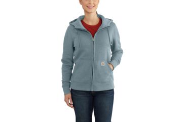 Image of Carhartt Clarksburg Full Zip Hoodie - Womens, Sky Gray Heather, XXL-REG 102788-455-REG-XXL