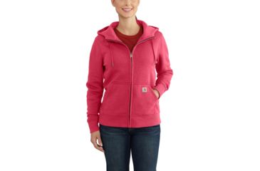 Image of Carhartt Clarksburg Full Zip Hoodie - Womens, Cranberry Heather, XL-REG 102788-623-REG-XL