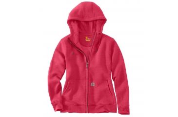Image of Carhartt Clarksburg Full Zip Hoodie - Womens, Cranberry Heather, XL-REG 102788-623-REG-XL