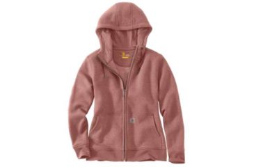 Image of Carhartt Clarksburg Full Zip Hoodie - Womens, Burlwood Heather, L-REG, 102788-668-REG-L