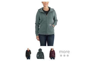 Image of Carhartt Clarksburg Full Zip Hoodie - Women's, Balsam Green Heather, Black, Elm Heather, Fudge Heather, Lavender Shadow, Navy