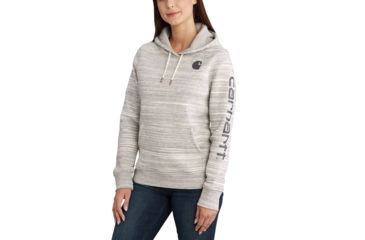 Image of Carhartt Clarksburg Graphic Sleeve Pullover Swt - Womens, Shadow Space Dye, L-REG 102791-099-REG-L