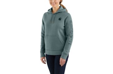 Image of Carhartt Clarksburg Graphic Sleeve Pullover Swt - Womens, Elm Heather, XS-REG 102791-354-REG-XS