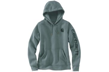 Image of Carhartt Clarksburg Graphic Sleeve Pullover Swt - Womens, Elm Heather, XS-REG 102791-354-REG-XS