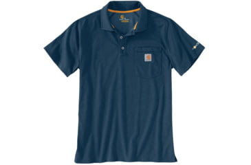 Image of Carhartt Cotton Delmont Pocket Polo - Mens, Light Huron Heather, Medium, Regular, 103569-446-REG-M