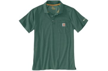 Image of Carhartt Cotton Delmont Pocket Polo - Mens, Musk Green Heather, Small, Regular, 103569-G18-REG-S