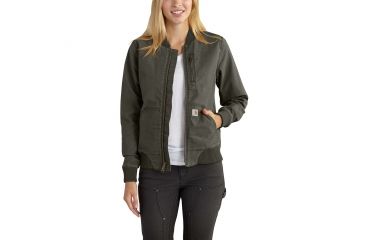 Image of Carhartt Crawford Bomber Jacket - Women's, Olive, 2XL, Regular, 102524-307-REG-XXL