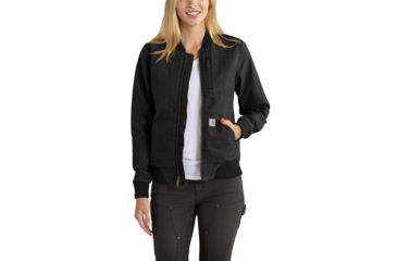 Image of Carhartt Crawford Bomber Jacket - Women's, Black, Extra Large, Regular, 102524-001-REG-XL